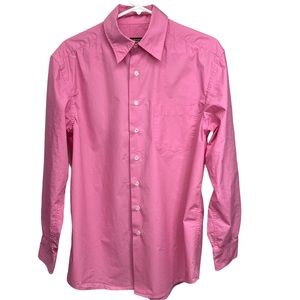 J. Peterman Dress Shirt Pink Medium 100% Cotton